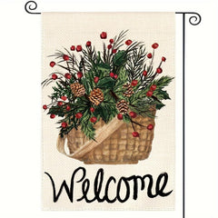 Holly Red Berries Garden Flag 30 48x45 72 Cm Double Sided Winter Christmas Decor