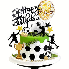 28pcs Football Birthday Decorations For Cake Party Supplies