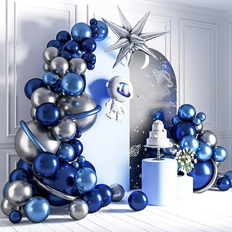 123pcs Alien Planet Birthday Party Balloon Set