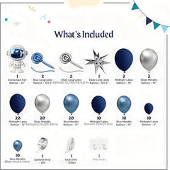 123pcs Alien Planet Birthday Party Balloon Set