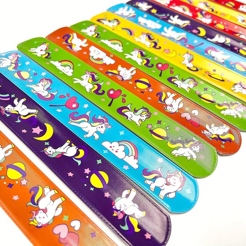 24pcs Unicorn Slap Bracelets Kids Party Favors Bulk Toys