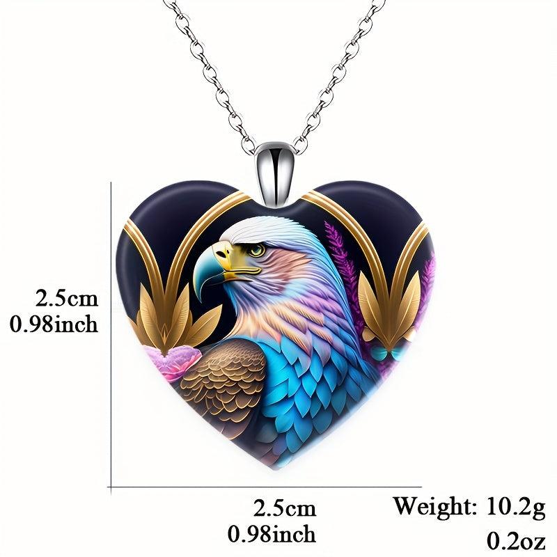 Eagle Dream Crystal Pendant Necklace English Love Birthday Gift