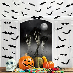 3D Bat Decoration Stickers Waterproof Spooky Bats Room Decor Halloween