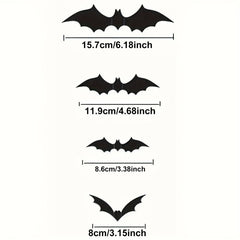 3D Bat Decoration Stickers Waterproof Spooky Bats Room Decor Halloween