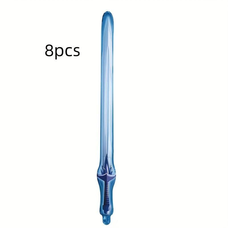 8pcs Sword Balloon Holiday Party Aluminum Film Balloon, Boy Girl Inflatable Toy