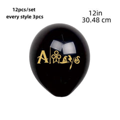 12pcs Cartoon Magician Theme Balloon Set for Kids Party Decoration