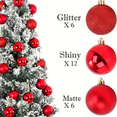 24pcs Christmas Balls Ornaments Xmas Tree Decorations Holiday Wedding Party