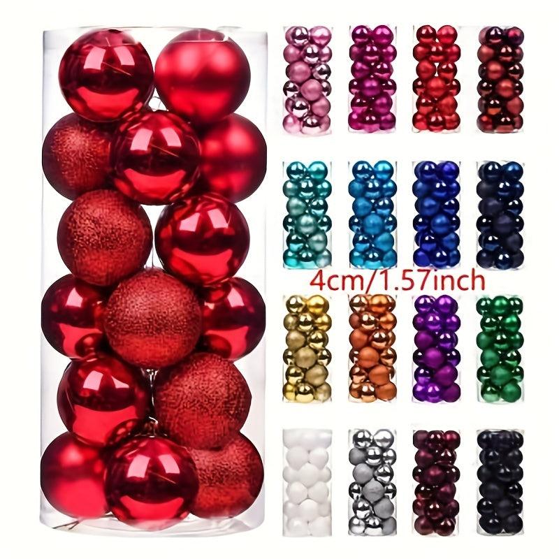24pcs Christmas Balls Ornaments Xmas Tree Decorations Holiday Wedding Party