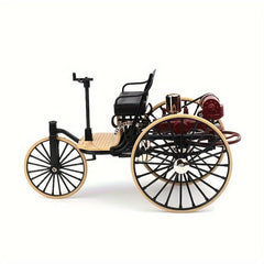 Simulation Retro Alloy Three-wheel Classic Car Model Toy Ornaments