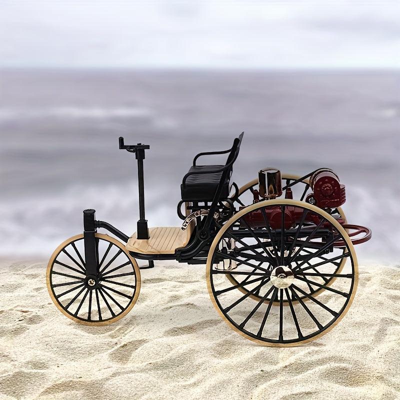 Simulation Retro Alloy Three-wheel Classic Car Model Toy Ornaments