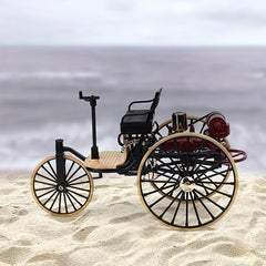 Simulation Retro Alloy Three-wheel Classic Car Model Toy Ornaments