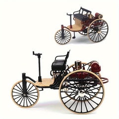 Simulation Retro Alloy Three-wheel Classic Car Model Toy Ornaments