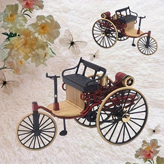 Simulation Retro Alloy Three-wheel Classic Car Model Toy Ornaments