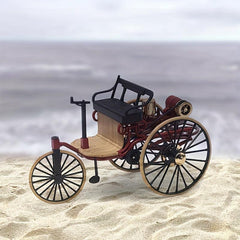 Simulation Retro Alloy Three-wheel Classic Car Model Toy Ornaments