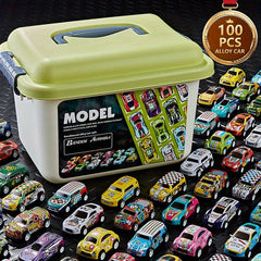 70pcs Pull Back Cars Toy Cars With Storage Box