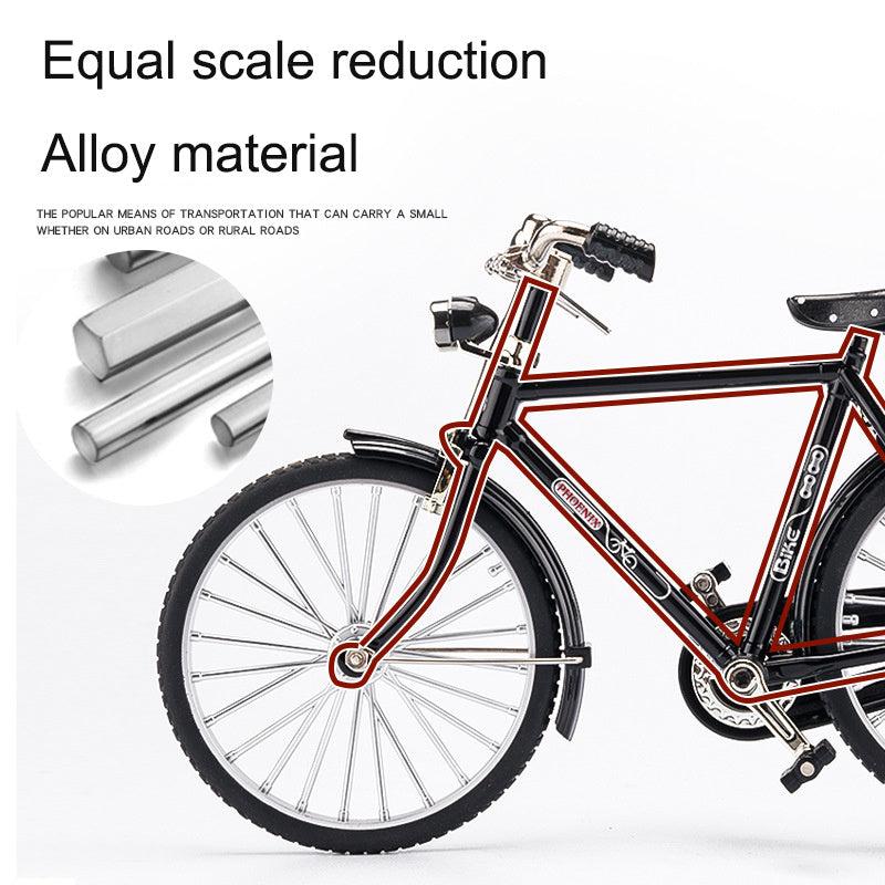 51pcs DIY Retro Bicycle Model Ornament Alloy Metal Mini Bike Sliding Assembled