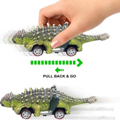 Dinosaur Toy Pull Back Cars For Toddlers Boy Toys Dino Games With T Rex