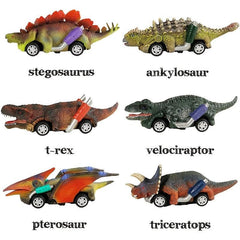 Dinosaur Toy Pull Back Cars For Toddlers Boy Toys Dino Games With T Rex
