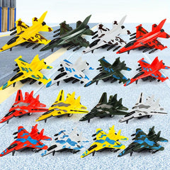 4pcs Military Camouflage Fighter Aircraft Plane Model Set