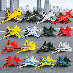 4pcs Military Camouflage Fighter Aircraft Plane Model Set