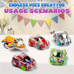 20pcs Pull Back Car Sets Colorful Party Gift Toys for School Holiday Fun