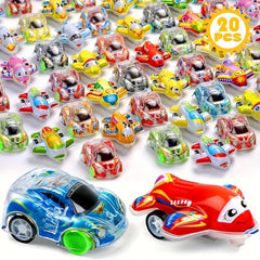 20pcs Pull Back Car Sets Colorful Party Gift Toys for School Holiday Fun