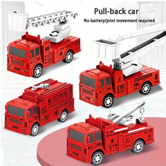 Pull Back Fire Engine Toy Educational Fun for Boys and Girls