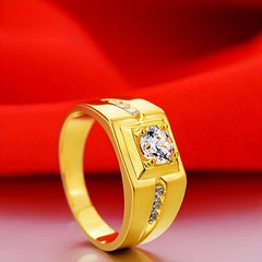 Men's Domineering Ring Simulated Diamond Engagement Ring