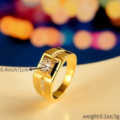 Men's Domineering Ring Simulated Diamond Engagement Ring