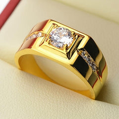 Men's Domineering Ring Simulated Diamond Engagement Ring