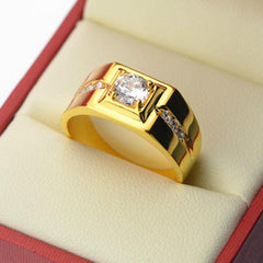 Men's Domineering Ring Simulated Diamond Engagement Ring
