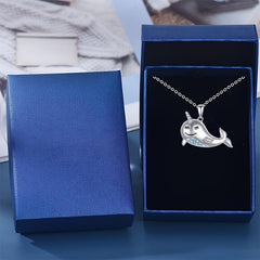 Whale Pendant Necklace Marine Animal Necklace Holiday Gift Women Jewelry