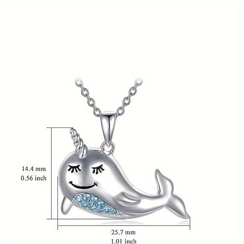 Whale Pendant Necklace Marine Animal Necklace Holiday Gift Women Jewelry