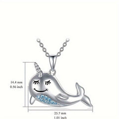Whale Pendant Necklace Marine Animal Necklace Holiday Gift Women Jewelry