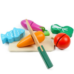 Montessori Vegetable Cutting Toy Set for Kids