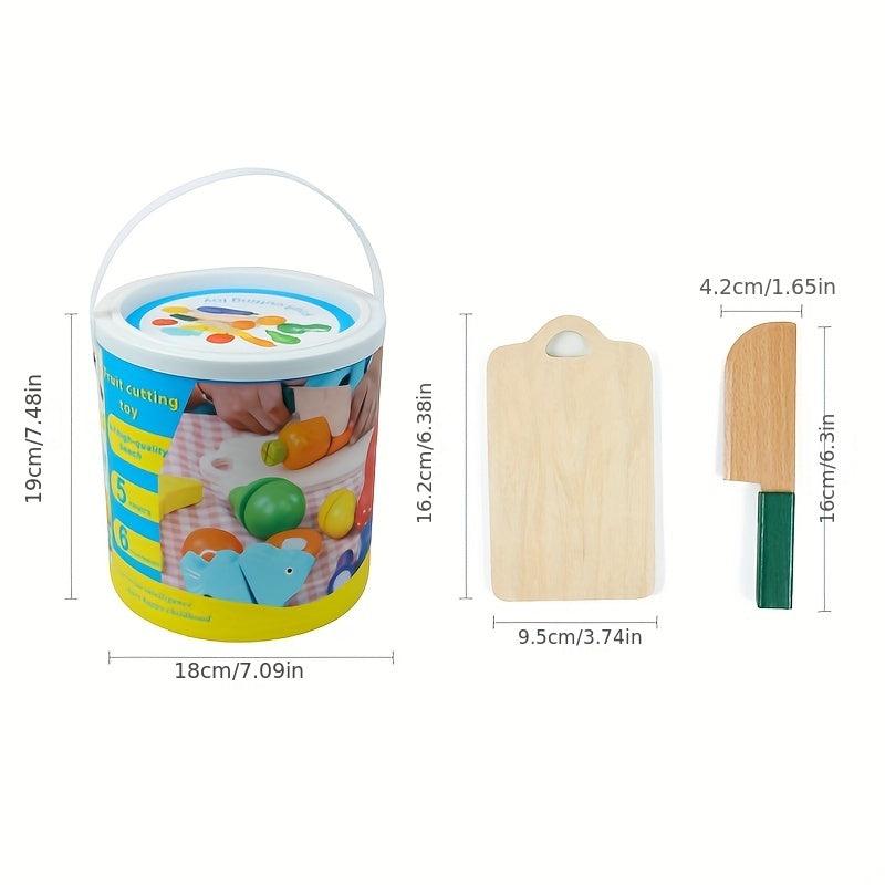 Montessori Vegetable Cutting Toy Set for Kids