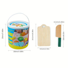Montessori Vegetable Cutting Toy Set for Kids