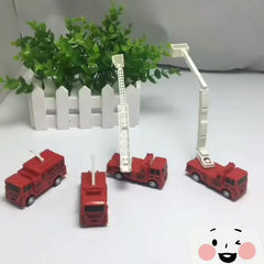 Mini Pull Back Fire Truck Toy Boy Birthday Gift