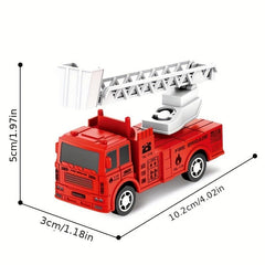 Mini Pull Back Fire Truck Toy Boy Birthday Gift