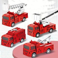 Mini Pull Back Fire Truck Toy Boy Birthday Gift