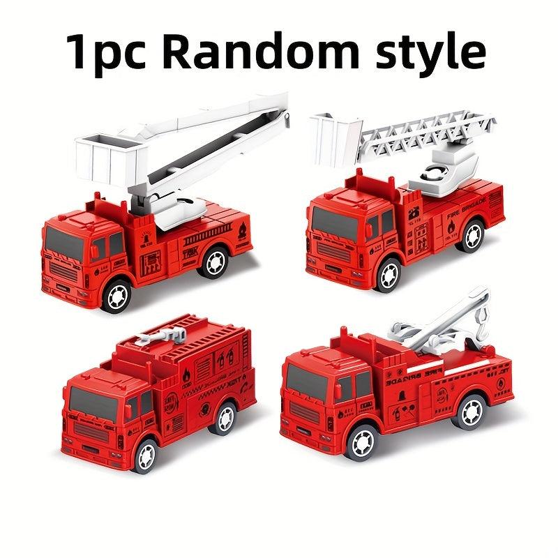 Mini Pull Back Fire Truck Toy Boy Birthday Gift