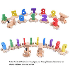 Wooden Train Toy Set for Kids Toddler Boys and Girls