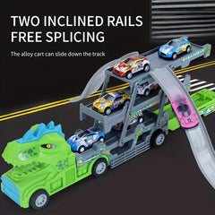 Dinosaur Storage Container Alloy Car Engineering Car Deformation Truck
