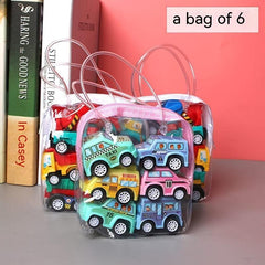 6pcs Pull Back Car Set Fire Truck Model Mini Q Small Car Toy