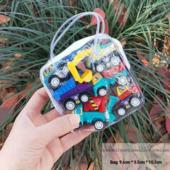 6pcs Pull Back Car Set Fire Truck Model Mini Q Small Car Toy