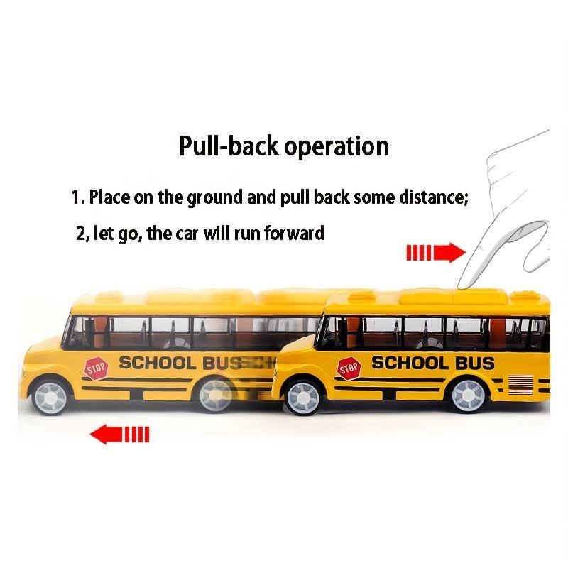 Alloy School Bus Mini Car Model for Children