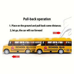 Alloy School Bus Mini Car Model for Children