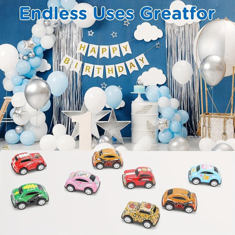 8pcs Pull Back Car Set Mini Toy Car For Kids Colorful Retro Printed