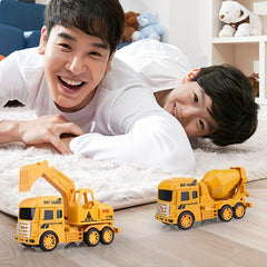 Boys Excavator Model Mixing Crane Drop-resistant Gift Set