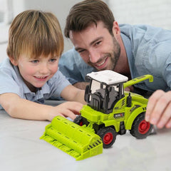 Cartoon Tractor Truck Toy Inertia Simulated Harvester Boy Pull Toy